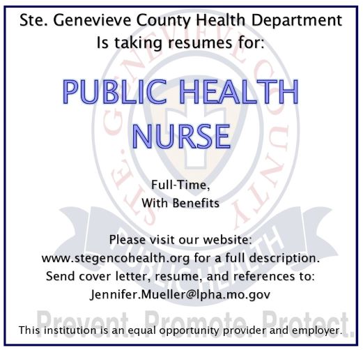 Public Health Nurse- job posting